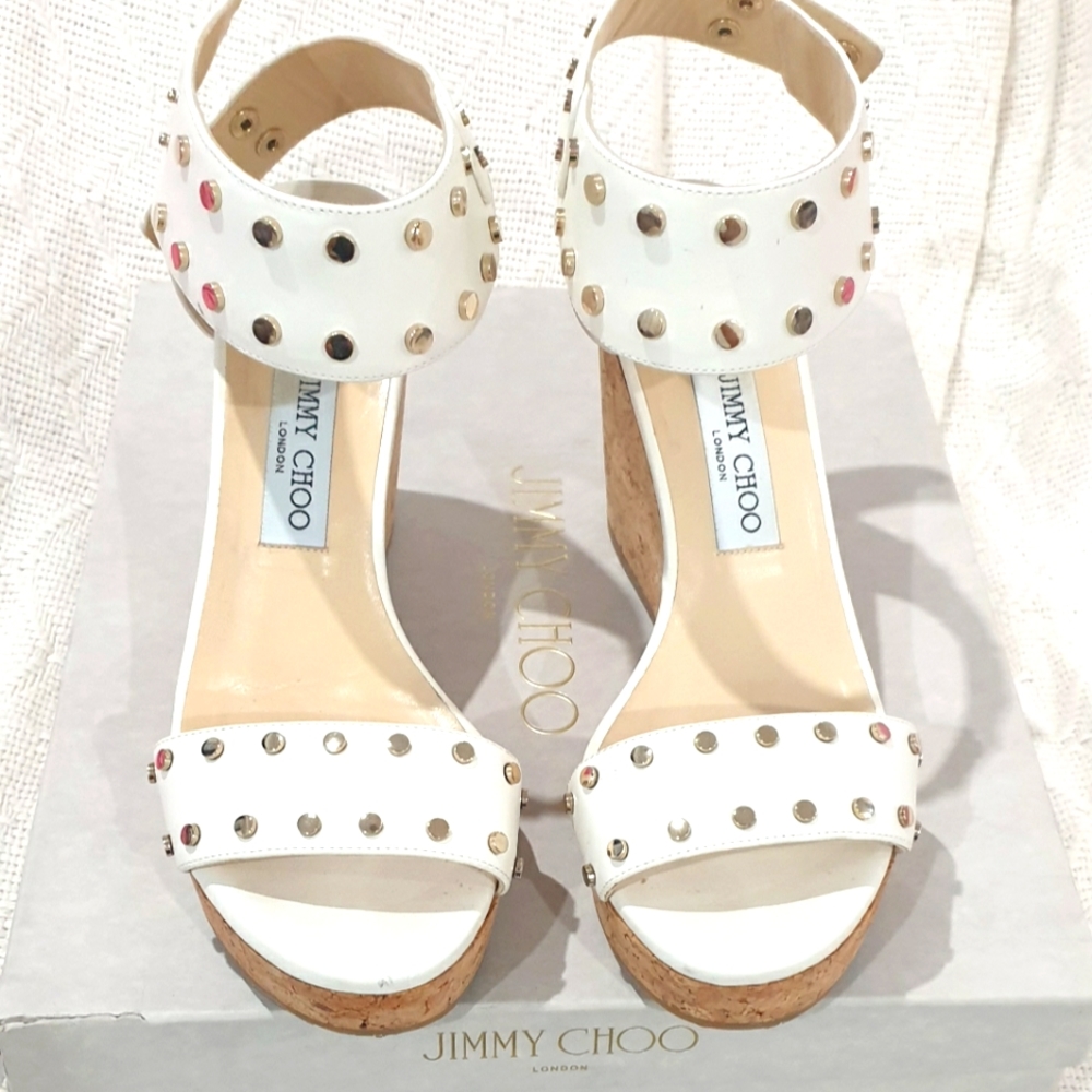 Jimmy Choo Nelly Wedge White Size 40